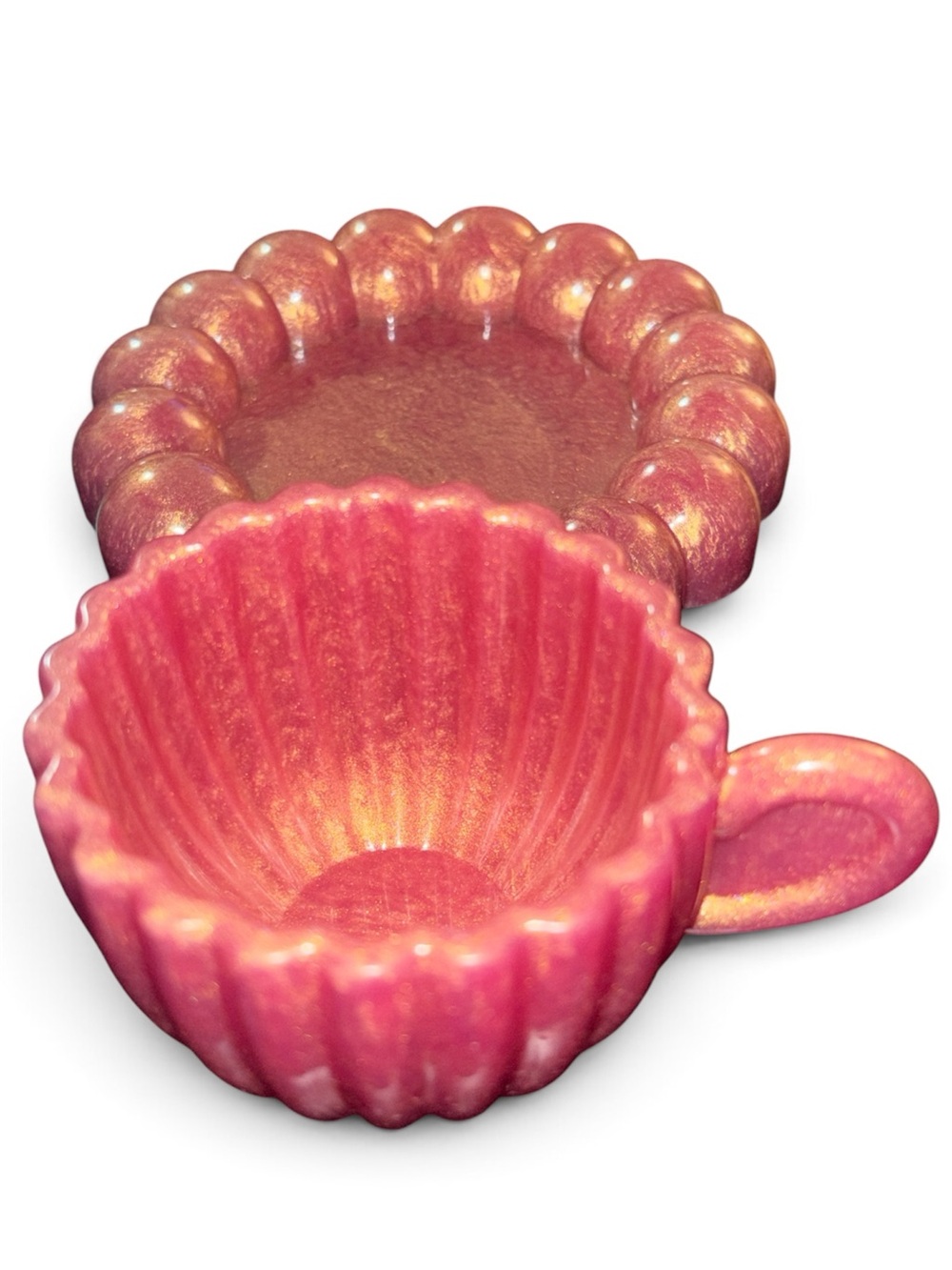 NORE’S NOVELTIES Handcrafted Espresso Cup & Saucer Set/ Trinket Holder - Picture 7 of 11